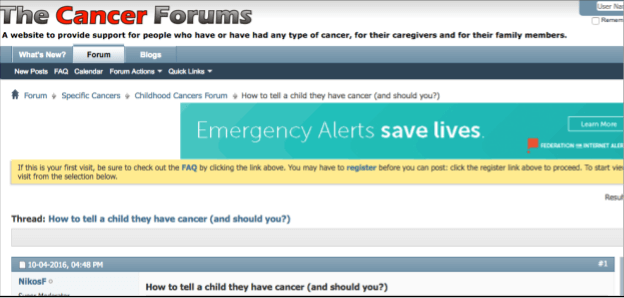 The Cancer Forums screenshot
