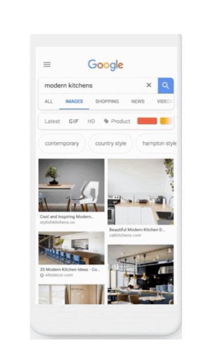 Image search of modern kitchens