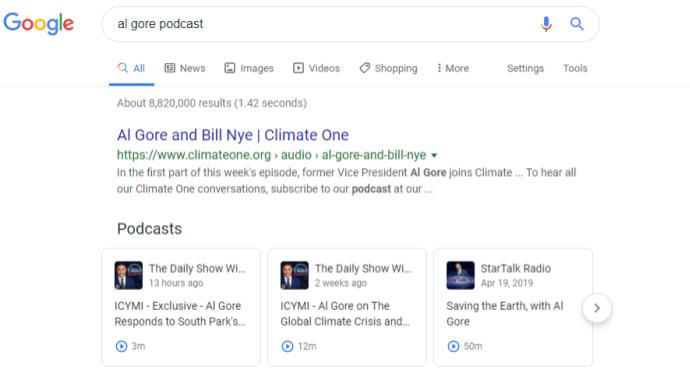 Al Gore Podcast Search